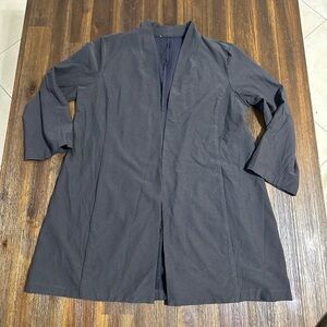 Eileen Fisher Viscose Nylon Blend Open Front 3/4 Sleeve Jacket Cardigan Small